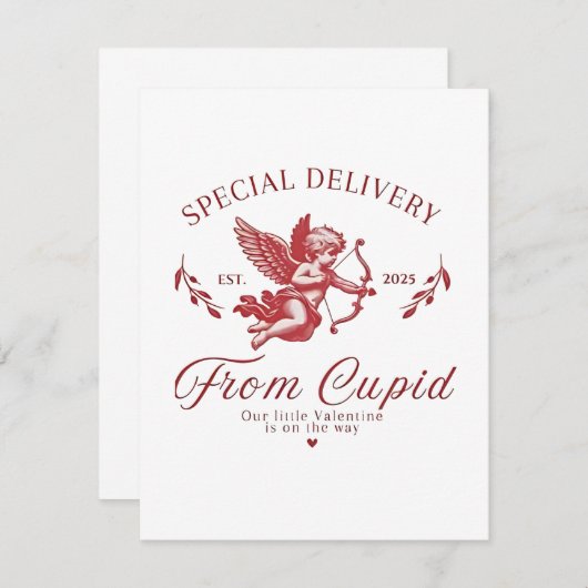 キューピッドバレンタイン妊娠中のママ特別出荷 ノートカード (正面/裏面)