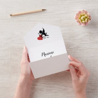 キューピッドパーティの招待状 オールインワン招待状