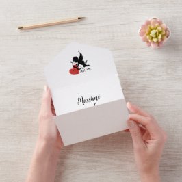 キューピッドパーティー招待状 オールインワン招待状