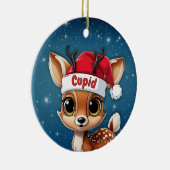 キューピッドベイビーシカ、子鹿、雌鹿、トナカイ 🦌🎄 セラミックオーナメント (右)