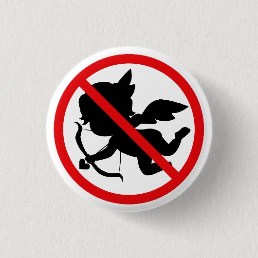 キューピッドボタンを禁止 缶バッジ (正面)