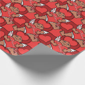 キューピッドラッピング紙バレンタインギフトカスタム紙 ラッピングペーパー (角)