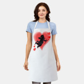 キューピッドラブエロンバレンタインキスエプロン エプロン (着用した状態)