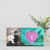 キューピッドレースハートシルクグリーンブルークロス、ピンクバイオレット シーズンカード (スタンド正面)