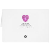 キューピッドレースハートシルク明るい赤紫色布、ピンクバイオレット (裏面横)