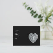 キューピッドレースハートモノグラム 名刺 (スタンド正面)