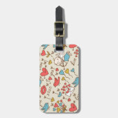 キューピッド付きバレンタインデー ラゲッジタグ (正面縦)