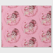 キューピッド愚かなスカルハート反バレンタイン ラッピングペーパー (フラット)