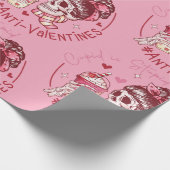 キューピッド愚かなスカルハート反バレンタイン ラッピングペーパー (角)