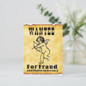 キューピッド指名手配のポスター ポストカード (スタンド正面)