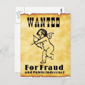 キューピッド指名手配のポスター ポストカード (正面/裏面)