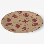 キューピッド矢印とハートID630 ペーパープレート (アングル)