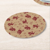キューピッド矢印とハートID630 ラウンドペーパーコースター (アングル)