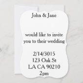 キューピッド赤バレンタインデー結婚式招待状 招待状 (裏面)