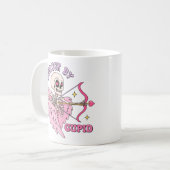 キューピッド骨格に襲われる コーヒーマグカップ (正面左)