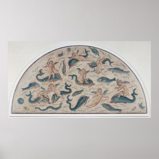 キューピッド、イルカとUtiqueの海洋生物 ポスター (正面)