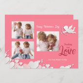 キューピッド フォト バレンタインデー カード (正面/裏面)