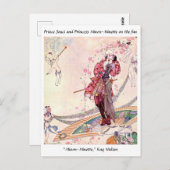 キューピッド、プリンセス、王子の魔法のファン ポストカード (正面/裏面)