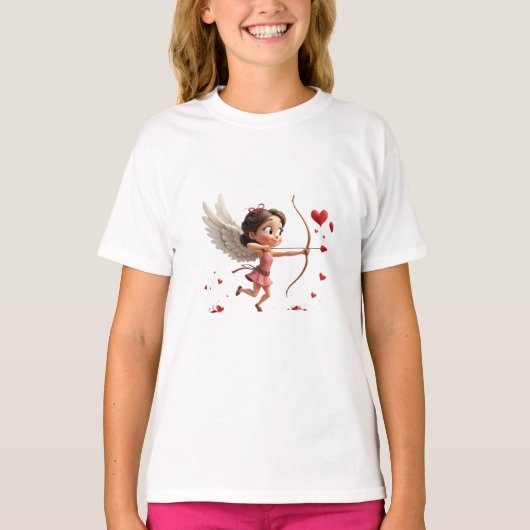 キューピッド 少女 Tシャツ (正面)