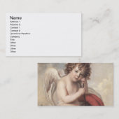 キューピッド(油としてマスターのOswald Fawcettのポートレート 名刺 (正面/裏面)