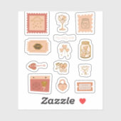 キューピッドbohoラブドードルスクラップブックシール シール (シート)