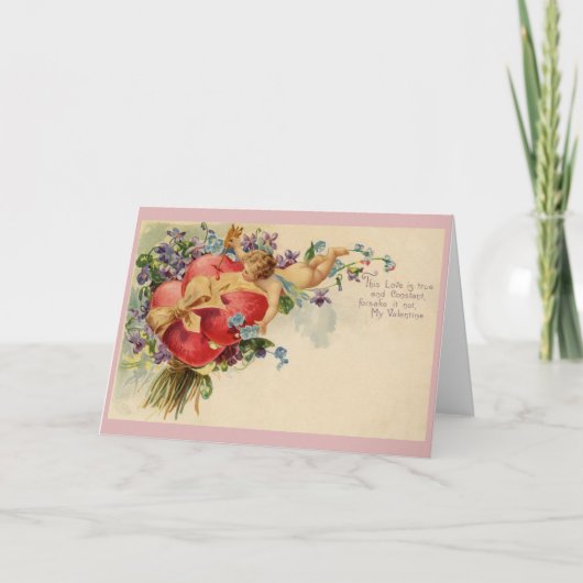 キューピッビクトリアンド真愛バレンタインデーティングカード シーズンカード (正面)