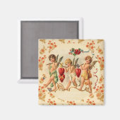 キューピッ忙しドヴィンテージバレンタカスタムイン磁石 マグネット (正面/裏面)