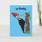 キューピレおもしろいットの木ペッカー漫画イラストレーション カード (正面)