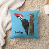 キューピレおもしろいットの木ペッカー漫画イラストレーション クッション (ブランケット)