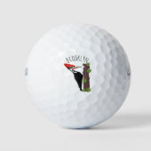 キューピレおもしろいットの木ペッカー漫画イラストレーション ゴルフボール (正面)