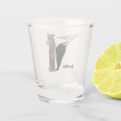 キューピレおもしろいットの木ペッカー漫画イラストレーション ショットグラス (裏面)