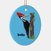 キューピレおもしろいットの木ペッカー漫画イラストレーション セラミックオーナメント (右)