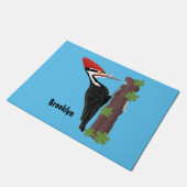 キューピレおもしろいットの木ペッカー漫画イラストレーション ドアマット (アングル)