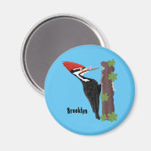 キューピレおもしろいットの木ペッカー漫画イラストレーション マグネット (正面/裏面)