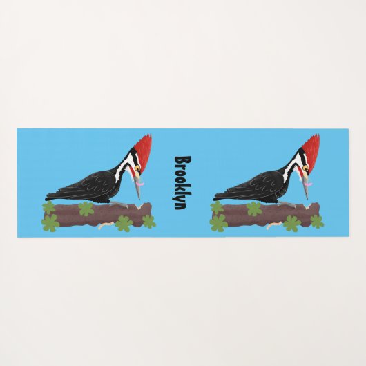 キューピレおもしろいットの木ペッカー漫画イラストレーション ヨガマット (裏面(横))