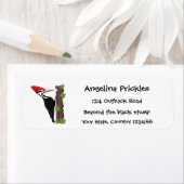 キューピレおもしろいットの木ペッカー漫画イラストレーション ラベル (インサイチュ)