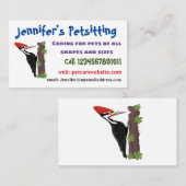 キューピレおもしろいットの木ペッカー漫画イラストレーション 名刺 (正面/裏面)