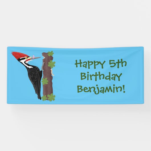 キューピレおもしろいットの木ペッカー漫画イラストレーション 横断幕 (横)