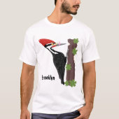 キューピレおもしろいットの木ペッカー漫画イラストレーション Tシャツ (正面)