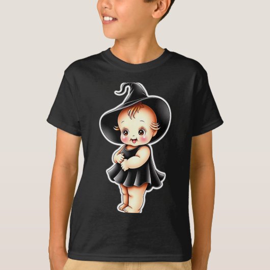 キューピーベイビー魔女かわいい  Tシャツ (正面)