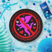 キューピ最低ッドのアンチ・バレンタインデー ペーパープレート (パーティー)