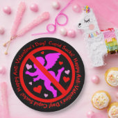 キューピ最低ッドのアンチ・バレンタインデー ペーパープレート (パーティー)