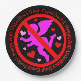 キューピ最低ッドのアンチ・バレンタインデー ペーパープレート