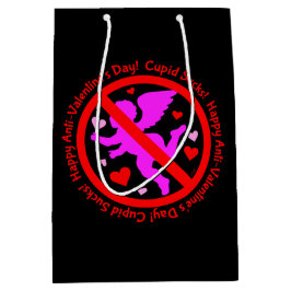 キューピ最低ッドのアンチ・バレンタインデー ミディアムペーパーバッグ