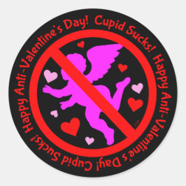 キューピ最低ッドのアンチ・バレンタインデー ラウンドシール
