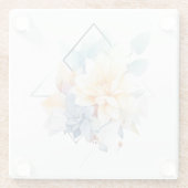 キューフラワー: ウェディングコースター ガラスコースター (裏面)