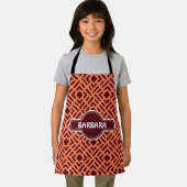 キューブのオレンジ色の茶色のパタミニマルーン エプロン (インサイチュ)