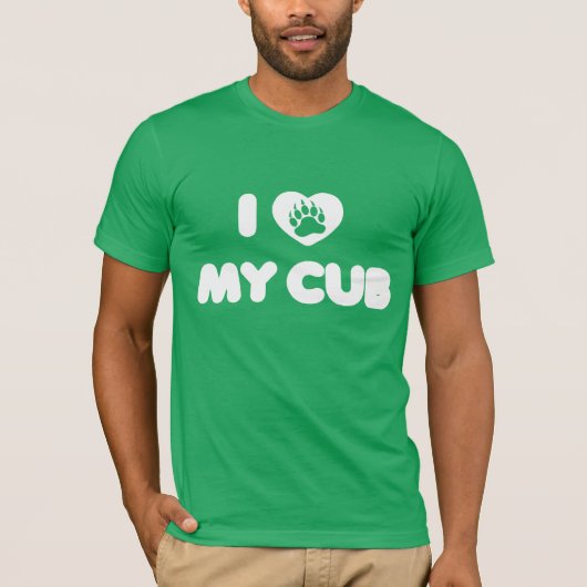 キューブのハートパウが大好き Tシャツ (正面)