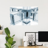 キューブの分割 ポスター (ホームオフィス)