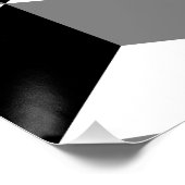 キューブの大きいパターン白黒とグレー ポスター (コーナー)